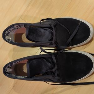 Tory Burch blue suede high tops